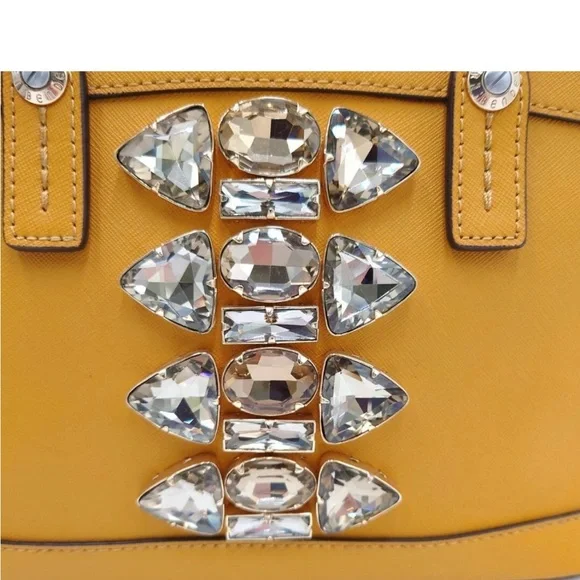 Henri Bendel Leather Hand Tote Shoulder Bag Bijou Camel With Crossbody Strap - Picture 5 of 15